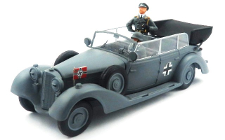 Mercedes 770 K Wermacht 1941 Con Ufficiale E Soldato 1:43 Rio Models