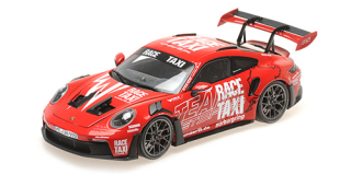 Porsche 911 992 GT3RS 2024 Getspeed Race Taxi red 1:18 Minichamps