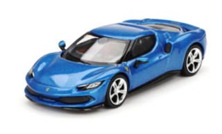 Ferrari 296 GTB 2024 Blu Corsa 1:64 B.B.R. 