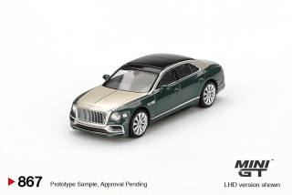Bentley Flying Spur 2024 White Sand Verdant 1:64 Mini GT