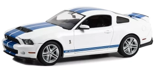 Shelby GT500 Performance white/grabber blue stripes 1:18 GreenLight