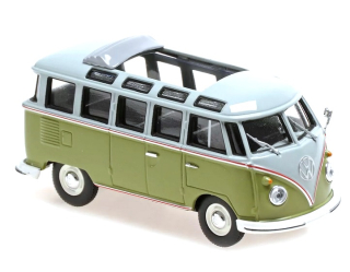 Volkswagen Samba Bus 1961 grey/green 1:43 Minichamps
