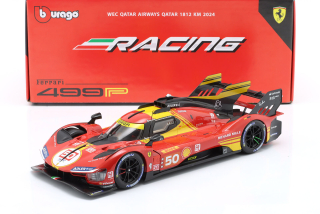 Ferrari 499P #50 Molina/Nielsen/Fuoco 6th WEC Qatar 2024 1:18 Bburago