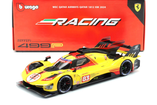 Ferrari 499P #83 Kubica/Shwartzman/Ye 4th WEC Qatar 2024 1:18 Bburago