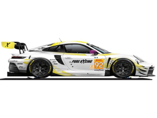 Porsche 911 992 GT3 R 4.2L Team Manthey PURERXCING #92 Bachler/Malykhin/Sturm 24H Le Mans 2024 1:43 Bburago