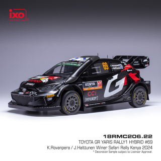 Toyota Yaris Rally 1 #69 Rovanperä/Halttunen WRC Safari Rallye Kenia 2024 1:18 Ixo Models