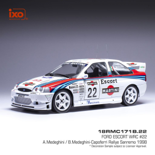 Ford Escort #22 Medeghini/Medeghini-Capoferri WRC Rallye Sanremo 1998 1:18 Ixo Models
