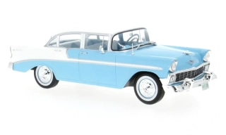 Chevrolet Bel Air 4-Door Hard Top 1956 light blue/white 1:24 WhiteBox