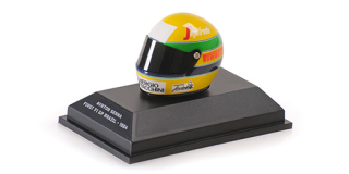 Helmet -  A.Senna First F1 GP Brazil 1984 1:8 Minichamps