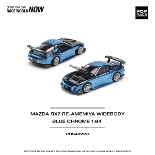 Mazda RX7 Re-Amemiya Widebody blue 1:64 Pop Race