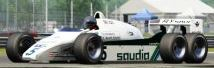 Williams F1 FW08 Team Ford Six Wheels #0 J.Palmer Test 1982 with Pilot Figure 1:18 GP Replicas