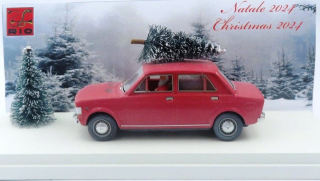 Fiat 128 1° Serie Buon Natale 2024 with Driver 1:43 Rio Models