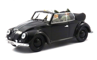 Volkswagen Maggiolino Cabriolet Open with Hitler,Himmler and Driver Figures 1939 1:43 Rio Models