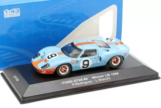 Ford GT40 Gulf #9 Rogriguez/Bianchi Winner 24H Le Mans 1968 1:43 Ixo Models