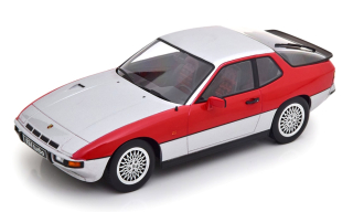 Porsche 924 Turbo Coupe 1986 silver/red 1:18 KK Scale