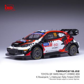 Toyota GR Yaris Rally1 Hybrid #69 Rovanperä/Halttunen Rally WM Rally Finland 2024 1:18 Ixo Models