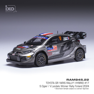 Toyota GR Yaris Rally1 Hybrid #17 Ogier/Landais Rally WM Rally Finland 2024 1:43 Ixo Models