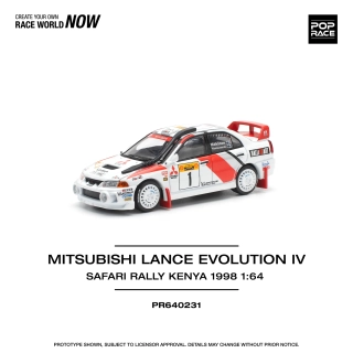 Mitsubishi Lancer Evolution 4 Safari Rally Kenya 1998 1:64 Pop Race