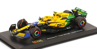 McLaren MCL 38 #4 L.Norris 4th Monaco GP Senna 30th Anniversary Livery 2024 with Helmet 1:43 Bburago