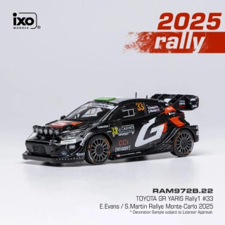 Toyota GR Yaris Rally1 #33 Evans/Martin Rally Monte-Carlo 2025 1:43 Ixo Models