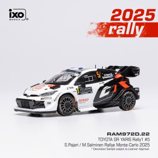 Toyota GR Yaris Rally1 #5 Pajari/Salminen Rally Monte-Carlo 2025 1:43 Ixo Models