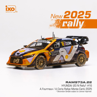 Hyundai i20 N Rally1 #16 Fourmaux/Coria Rally Monte-Carlo 2025 1:43 Ixo Models