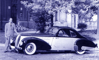 Aero 30 Coupe Sodomka 1936 darkblue/silver 1:43 AutoCult