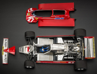 Ferrari F1 126CK #27 G.Villeneuve Winner Monaco GP 1981 with Openings (Engine Detail) 1:18 GP Replicas