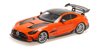 Mercedes-AMG GT Black Series 2021 orange/silver wheels 1:18 Minichamps 