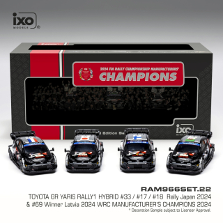 Toyota GR Yaris Rally1 Hybrid #33/#17/#18/#69 2024 1:43 Ixo Models