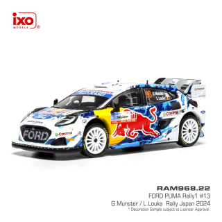 Ford Puma Rally1 #13 Munster/Louka Rally WM Rally Japan 2024 1:43 Ixo Models