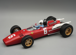 Ferrari F1 312 #6 L.Scarfiotti Winner Italy Monza GP 1966 with Pilot Figure 1:18 Tecnomodel