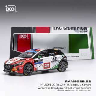 Hyundai i20 N Rally 2 #1 Paddon/Kennard Rali Ceredigion 2024 1:43 Ixo Models