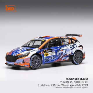 Hyundai i20 N Rally 2 #2 Lefebvre/Portier Rally WM Rally Ypres 2024 1:43 Ixo Models