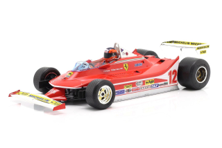 Ferrari F1 312T4 #12 G.Villeneuve Winner South Africa GP Kyalami 1979 + Pilot 1:18 Bburago