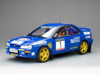 Subaru Impreza 555 #1 Colin McRae Winner Memorial Bettega 1993 blue 1:18 Sun Star