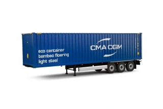 Container Trailer 2024 blue 1:24 Solido