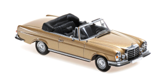 Mercedes-Benz 280 SE 3.5 Cabriolet W111 1970 gold metallic 1:43 Minichamps