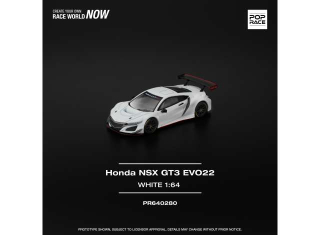 Honda NSX GT3 EVO22 white 1:64 Pop Race