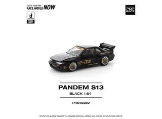 Nissan Pandem S13 black 1:64 Pop Race