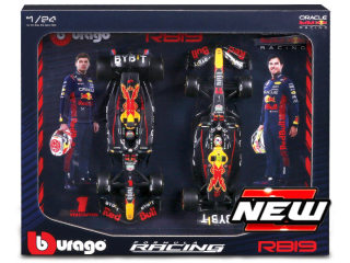Set - Oracle Red Bull Racing RB19 #1 M.Verstappen + #11 S.Perez 2023 1:24 Bburago