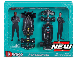 Set - Mercedes-Benz AMG Petronas F1 W14 E #44 L.Hamilton + #63 G.Russell 2023 1:24 Bburago