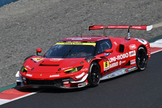 Ferrari 296 GT3 UNI-ROBO BLUEGRASS Ferrari Velorex #6 Katayama/Mehri Muntan GT300 Super GT 2025 1:43 Look Smart Models