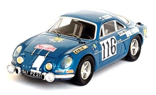 Alpine A110 #116 Rouget/Sarrus Rally Monte Carlo 1971 1:43 Troféu