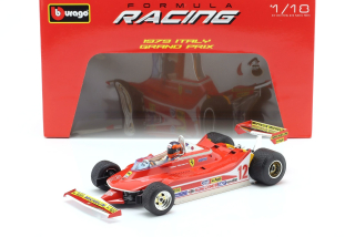 Ferrari F1 312T4 #12 G.Villeneuve Winner Watkins Glen GP USA 1979 with Rain Wheels + Pilot 1:18 Bburago
