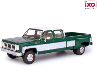 GMC Sierra Grande 3500 Crew Cab Dually 1973 green/white 1:64 Ixo America