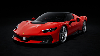 Ferrari 296 Speciale Rosso Corsa with Roof Nero DS 1:43 Look Smart Models