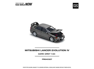 Mitsubishi Lancer Evolution IV dark grey 1:64 Pop Race