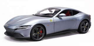 Ferrari Roma 2019 grigio titanio with Showcase 1:18 Polistil