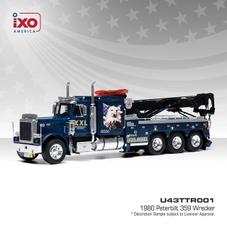 Peterbilt 359 Wrecker 1980 blue with eagle 1:43 Ixo America